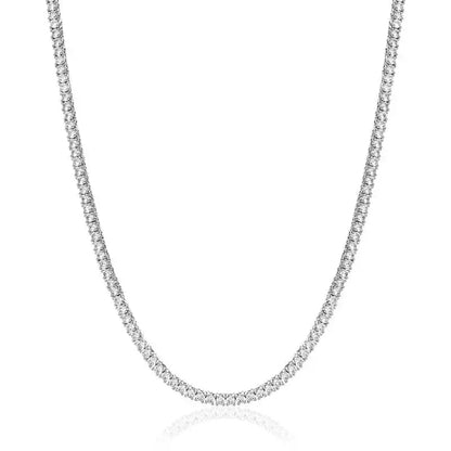 Tyresse  4mm Tennis Necklace - Silver